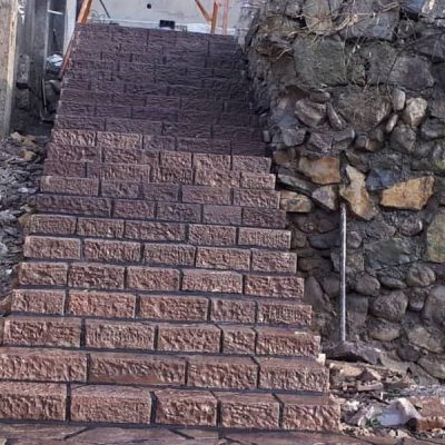 ساخت راه پله با سنگ حبیبی